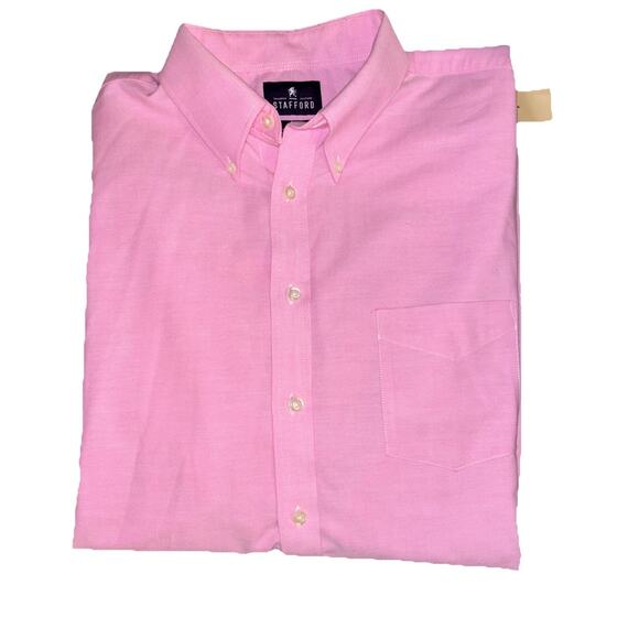 Stanford Men’s Pink Long Sleeve Button down Size 18 - Picture 1 of 4